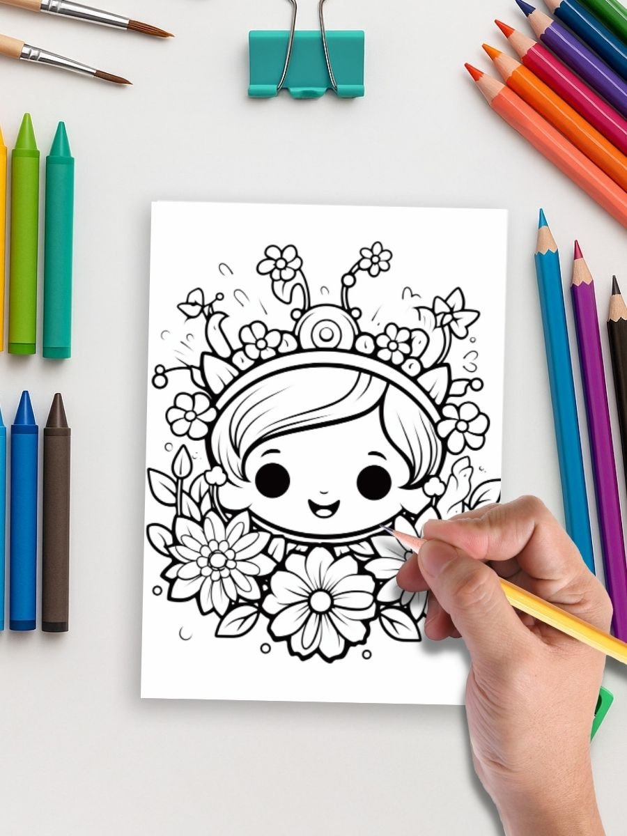 Kawaii Cuties – 130 Adorable Everyday Object Coloring Pages - Image 4