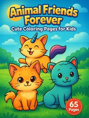 Animal Friends Forever – 65 Cute Coloring Pages for Kids