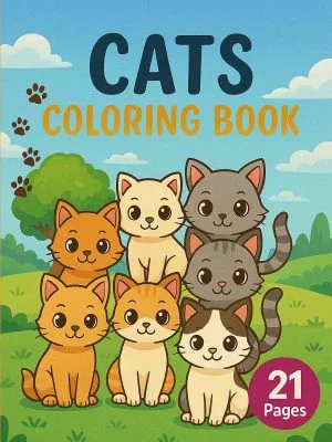 Kitten's Adventures - 21 Cat Coloring Pages