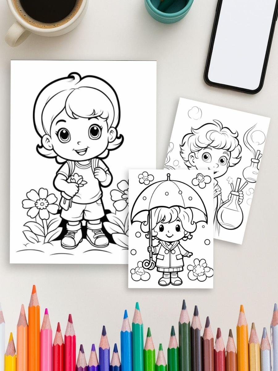 Color & Giggle Adventures - 100 Kids Coloring Pages - Image 4