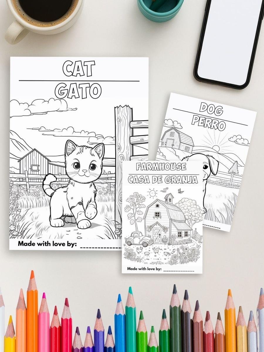 Barnyard Bilinguals Coloring and Learning Book - Image 4